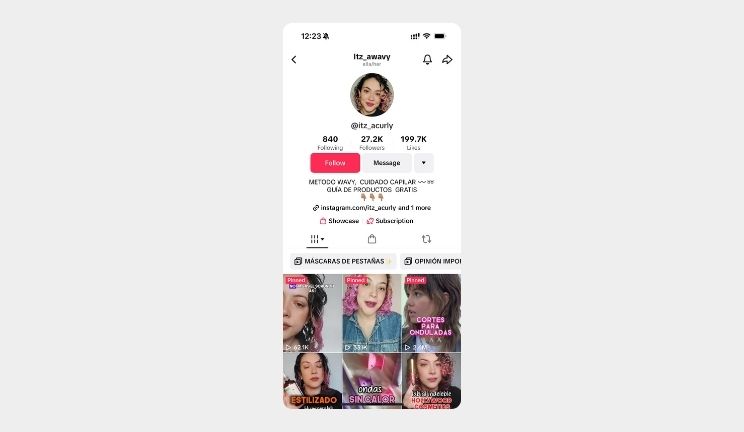 Itza Curly en TikTok